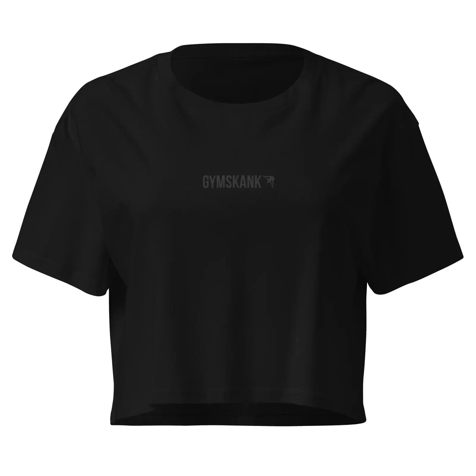 GymSkank Crop in black, front view