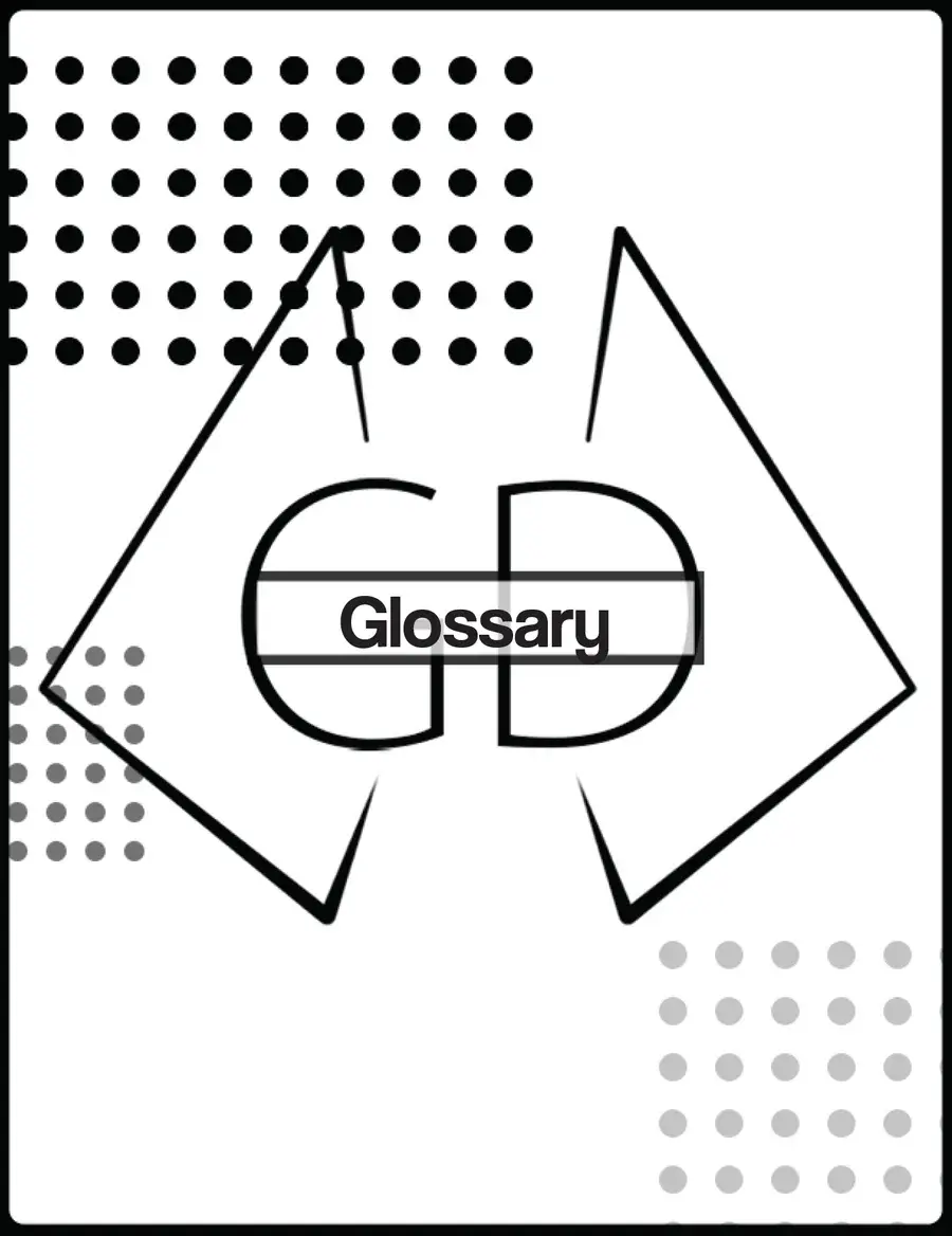 Black and white GymDaze Gym Glossary cover