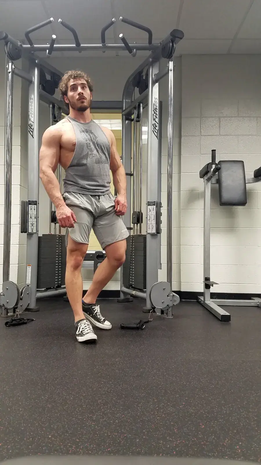 Nick training in a gym