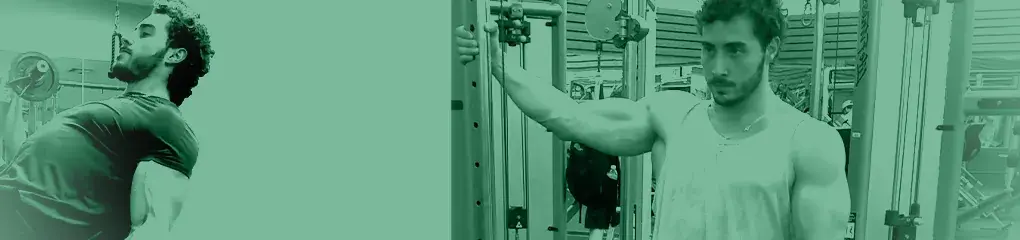 Mint collage of GymDaze upper- and lower-body training scenes