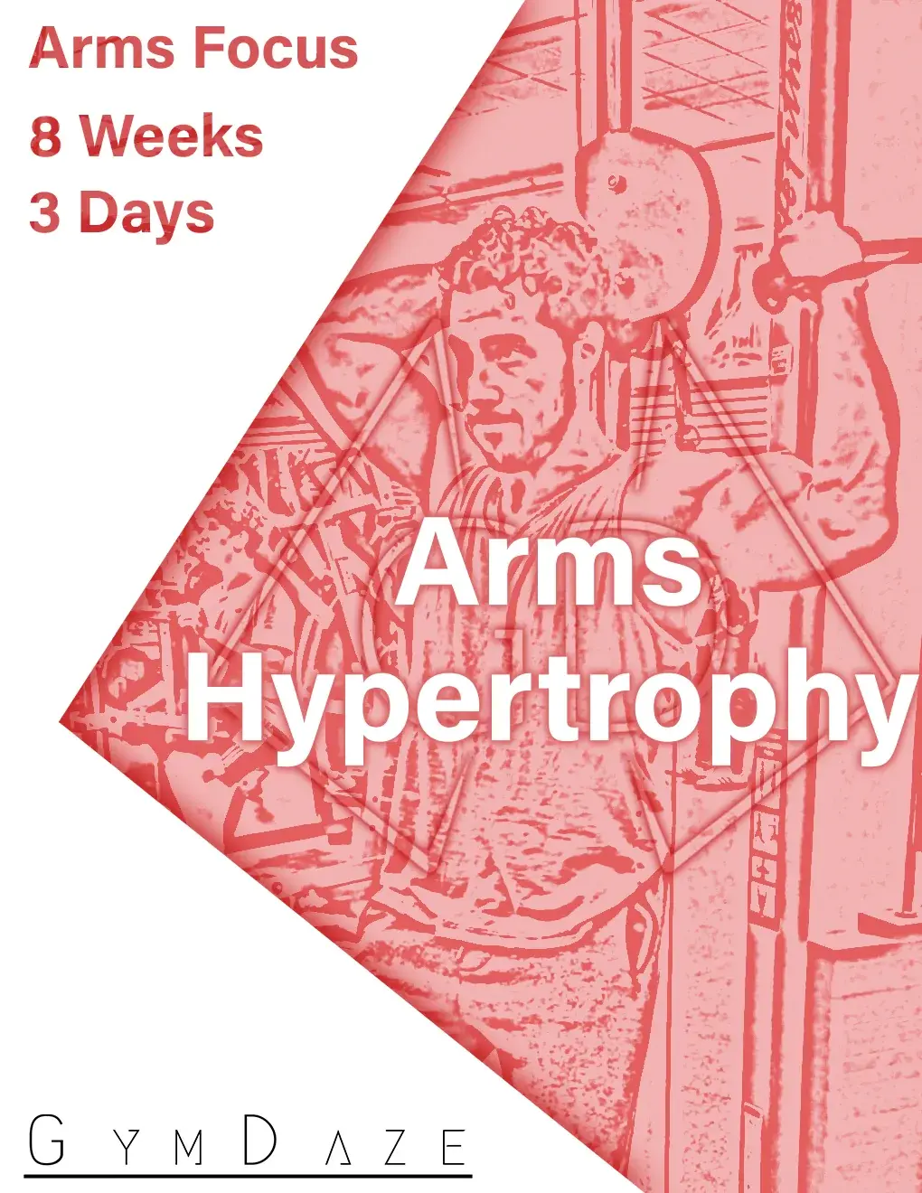 Red GymDaze Arms Focus Arms Hypertrophy program cover