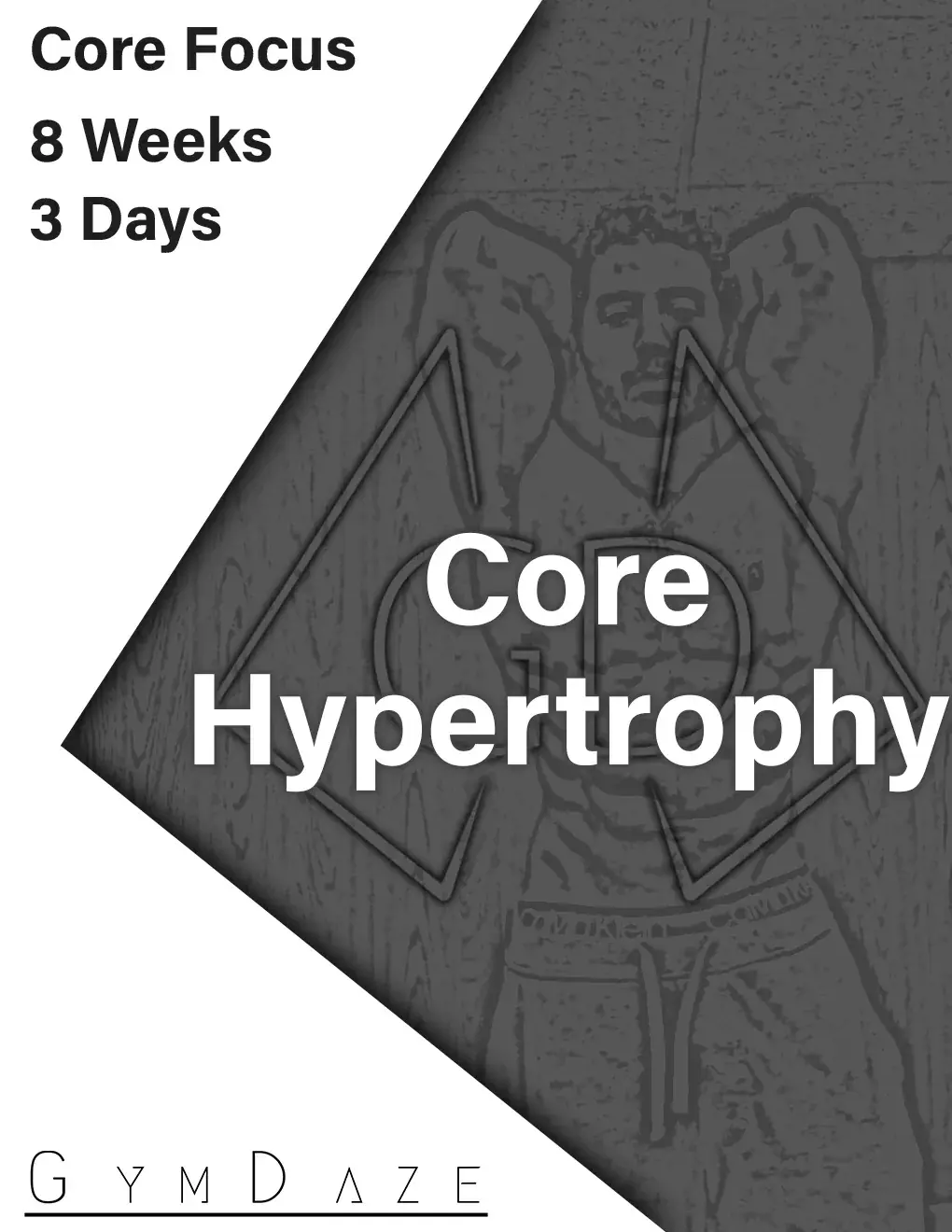 Black GymDaze Core Focus Core Hypertrophy program cover