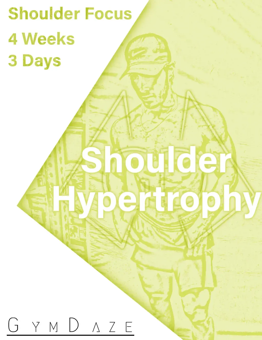 Yellow-green GymDaze Shoulder Focus Shoulder Hypertrophy program cover